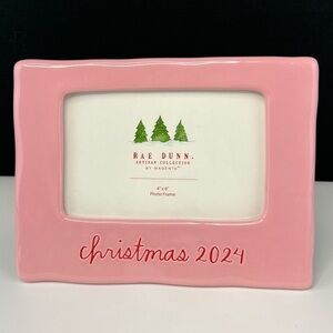 Rae Dunn - 4/$98 - ‘Christmas 2024 - pink’ ceramic picture frame 4”x6” NWT Firm!